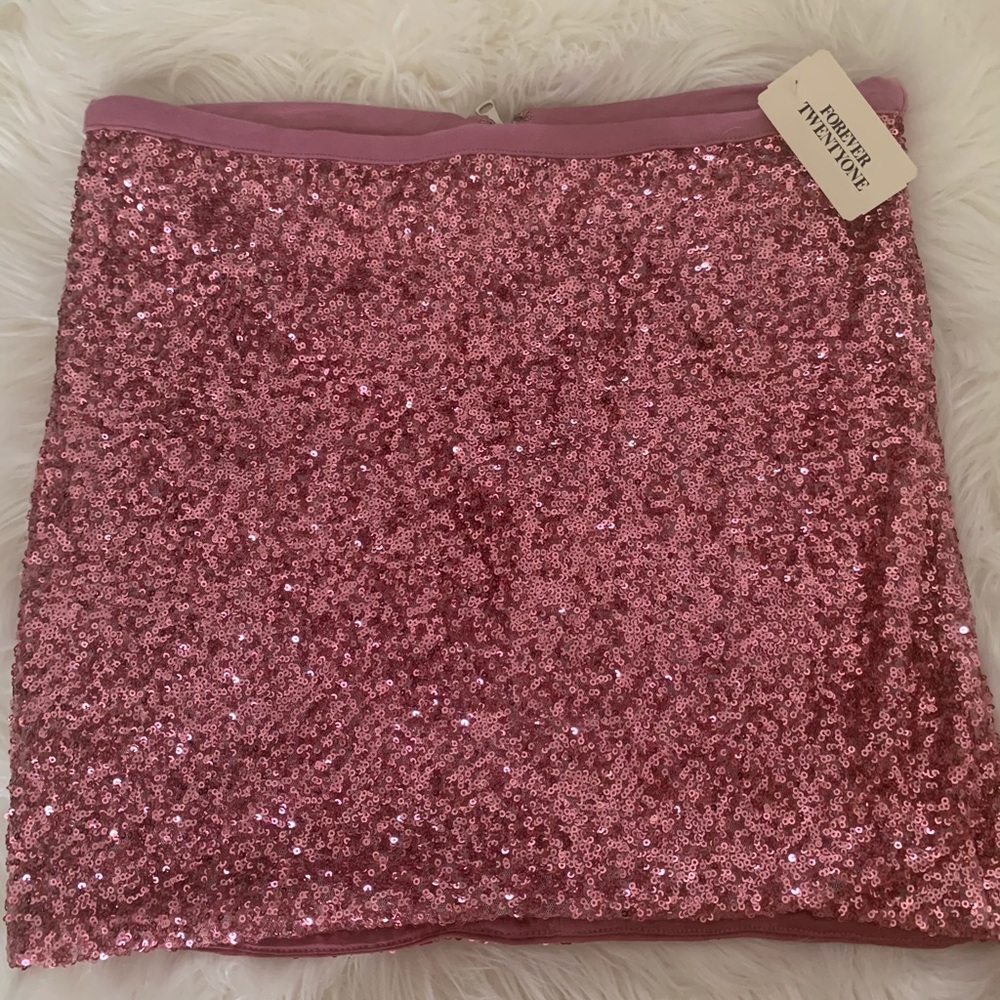 Vintage Forever 21 Sparkly Pink Skirt